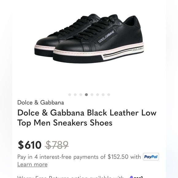 WOW 🔥 DOLCE & GABBANA 🩶 Luxury Low Top Leather Mens Size 7 Sneakers (Authentic)! - Picture 17 of 17